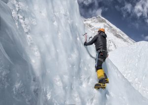 Escalade sur de la glace